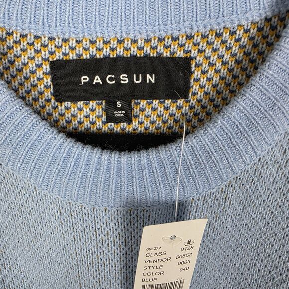 NWT PacSun Sunny Cropped Boxy Knit Sweater Oversized Size Small Distressed Hem - Picture 3 of 6